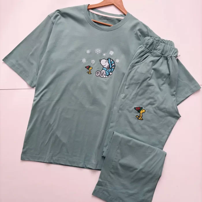 ست تیشرت و شلوار لانگ و بگ اسنوپی تیفانی