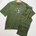 ست تیشرت و شلوار لانگ و بگ اسنوپی سبز