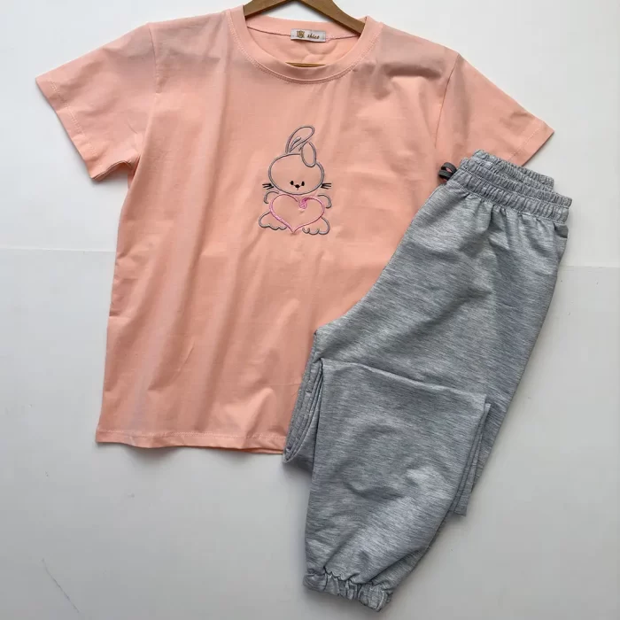 ست تیشرت و شلوار اقتصادی خرگوش - Image 2
